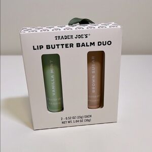 NEW Trader Joe's Lip Butter Balm Duo Vanilla Mint & Brown Sugar